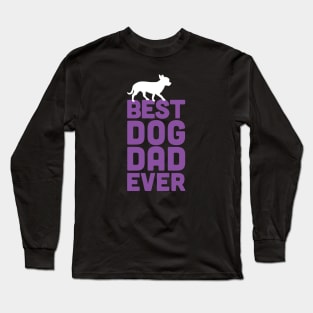 Best Chihuahua Dog Dad Ever - Purple Dog Lover Gift Long Sleeve T-Shirt